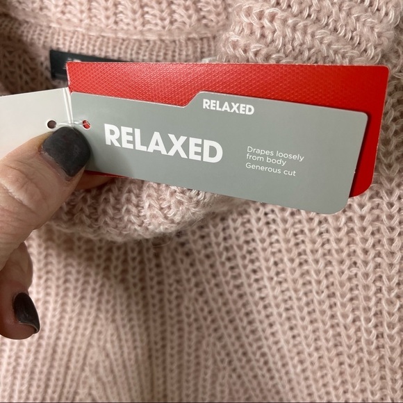 New Balance Cozy Pullover Sweater Knit Pink Turtleneck Size Medium WT73451 - Picture 11 of 14